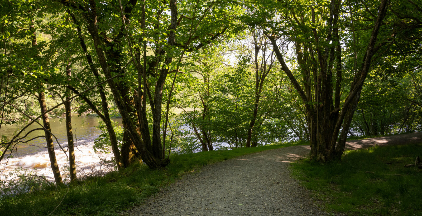Grusad stig vid å. Foto.